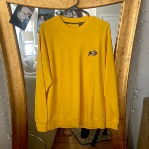 NWOT Gold University of Colorado Izod embroidered crewneck